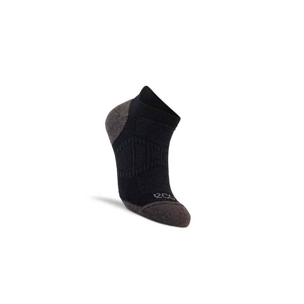 Men\'s Ecco Casual Low-Cut Socks Black | USA 817WNB